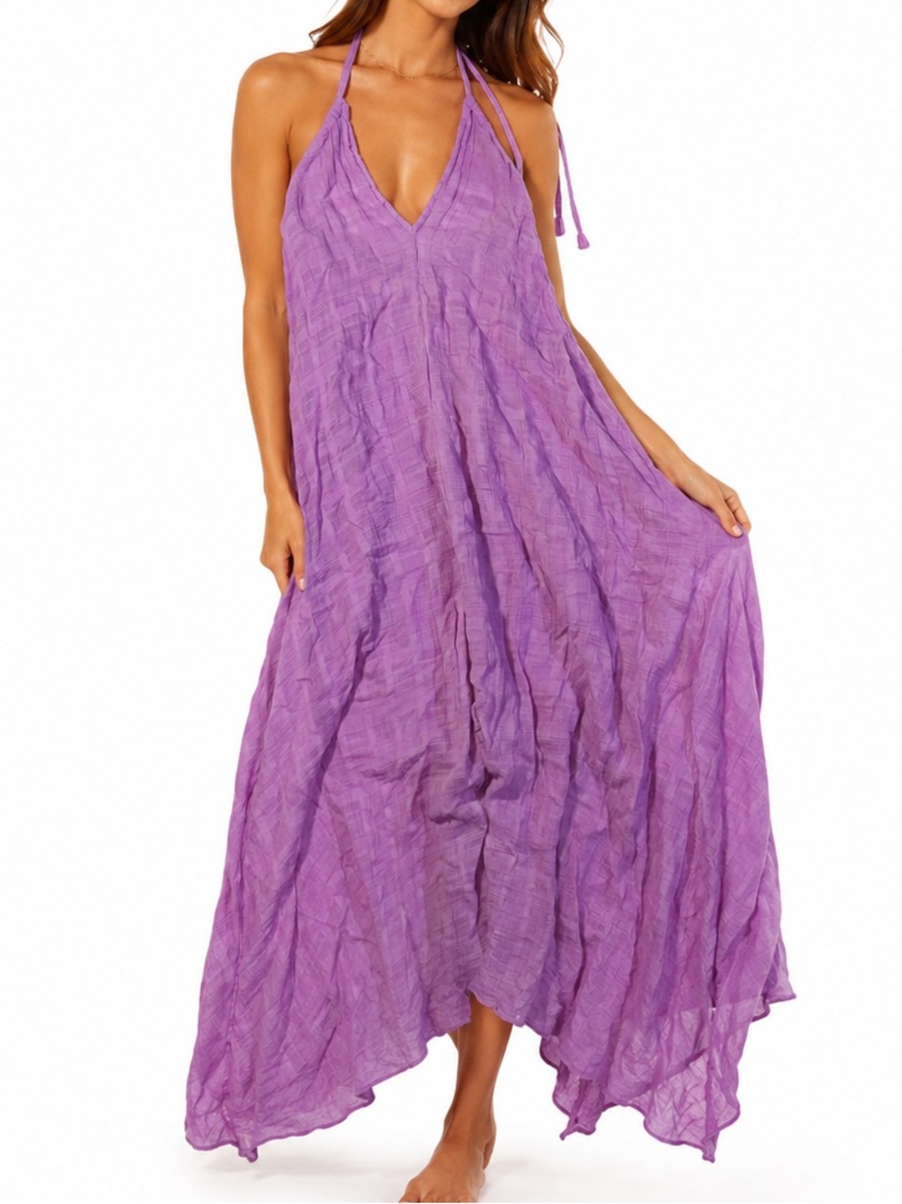 Summer of Spivey Womens 100% Cotton Maxi Dress Size S/M Sheer Lightweight Beach